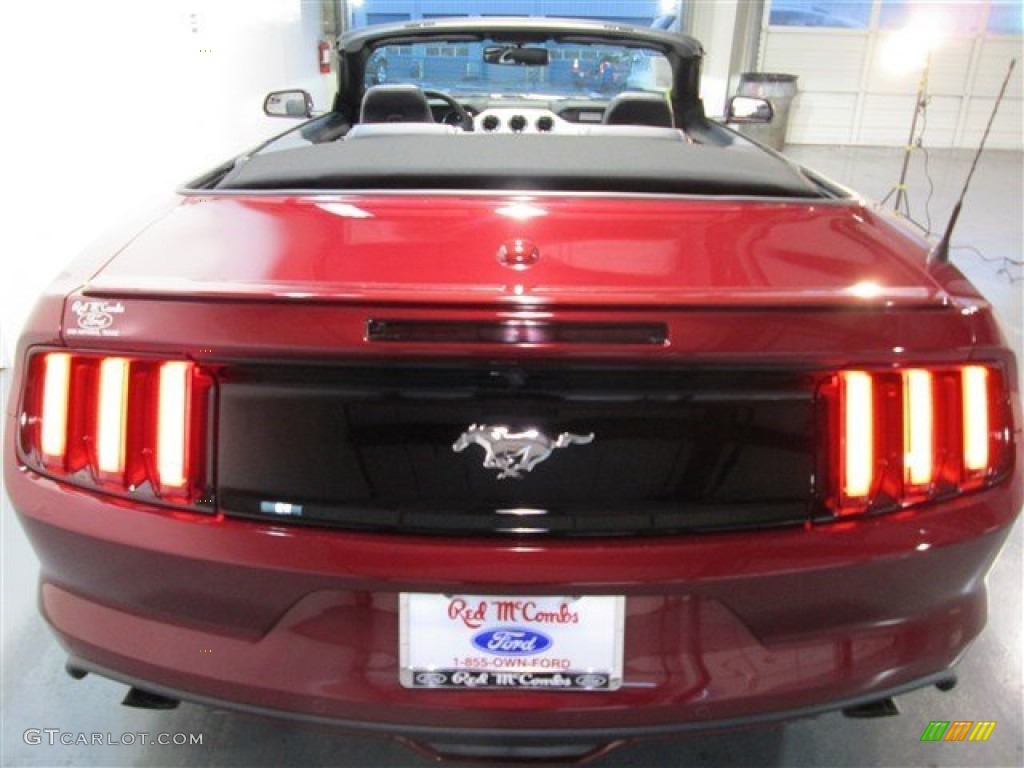 2015 Mustang EcoBoost Premium Convertible - Ruby Red Metallic / Ebony photo #6
