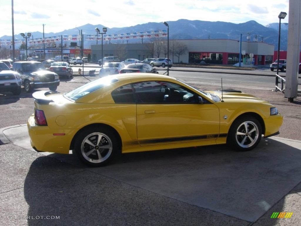 2004 Mustang Mach 1 Coupe - Screaming Yellow / Dark Charcoal photo #6