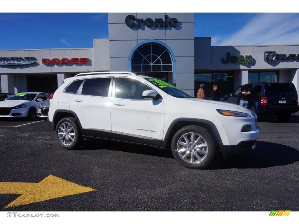 2015 Cherokee Limited - Bright White / Black/Light Frost Beige photo #1