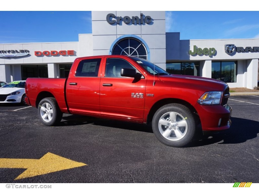 2015 1500 Express Crew Cab - Deep Cherry Red Crystal Pearl / Black/Diesel Gray photo #1