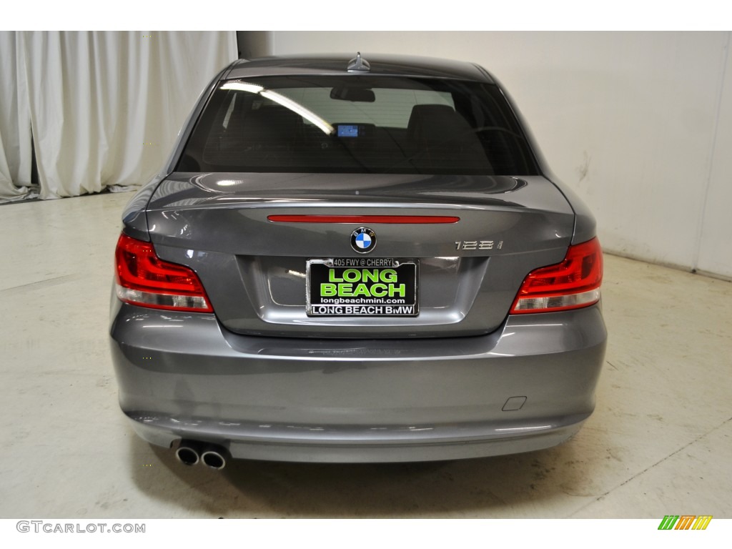 2012 1 Series 128i Coupe - Space Grey Metallic / Black photo #7