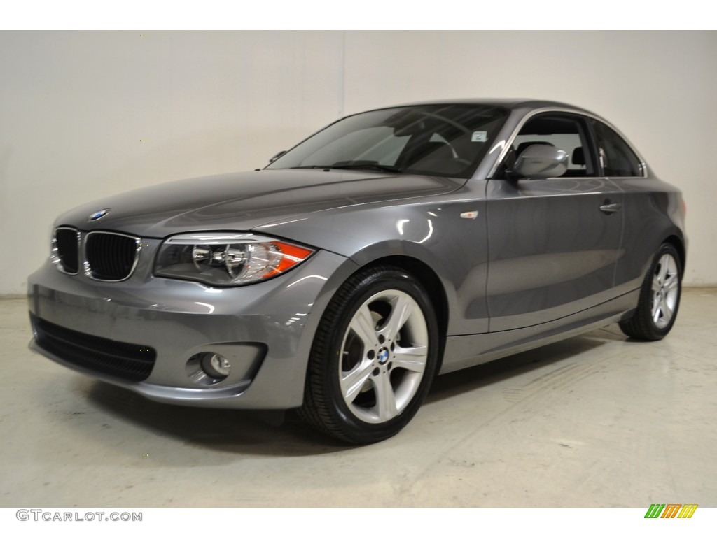 2012 1 Series 128i Coupe - Space Grey Metallic / Black photo #10