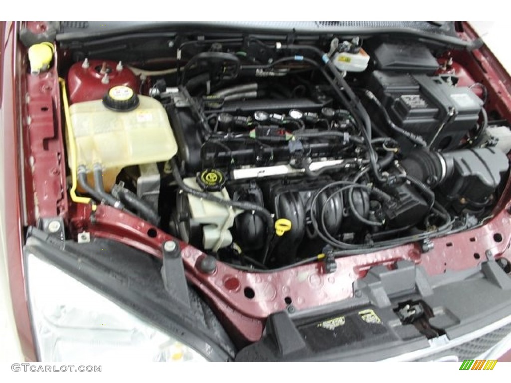 2006 Focus ZX4 SES Sedan - Dark Toreador Red Metallic / Charcoal/Light Flint photo #8