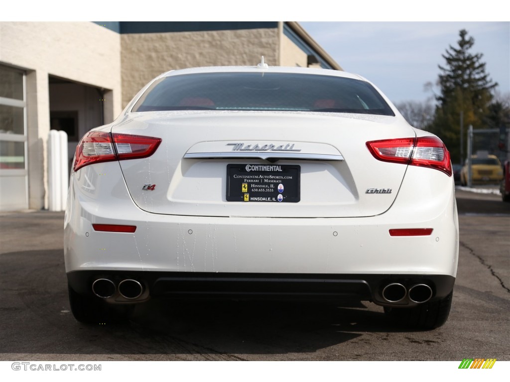 2015 Ghibli S Q4 - Bianco Alpi (White) / Nero/Rosso photo #4