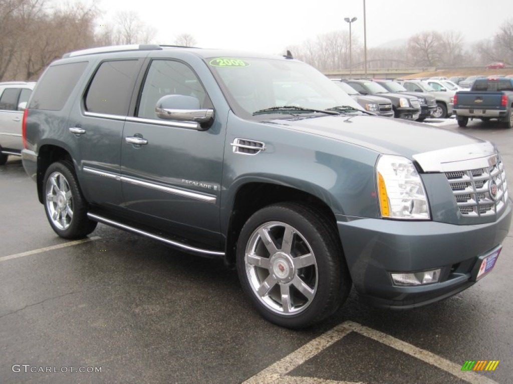 2009 Escalade AWD - Stealth Gray / Ebony/Ebony photo #3