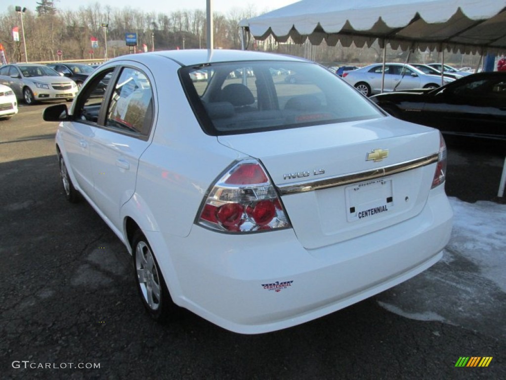 2007 Aveo LS Sedan - Summit White / Charcoal Black photo #4