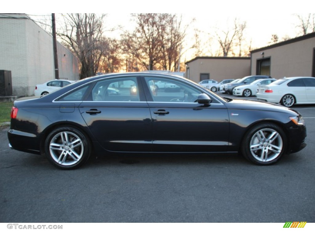 2012 A6 3.0T quattro Sedan - Moonlight Blue Metallic / Nougat Brown photo #3