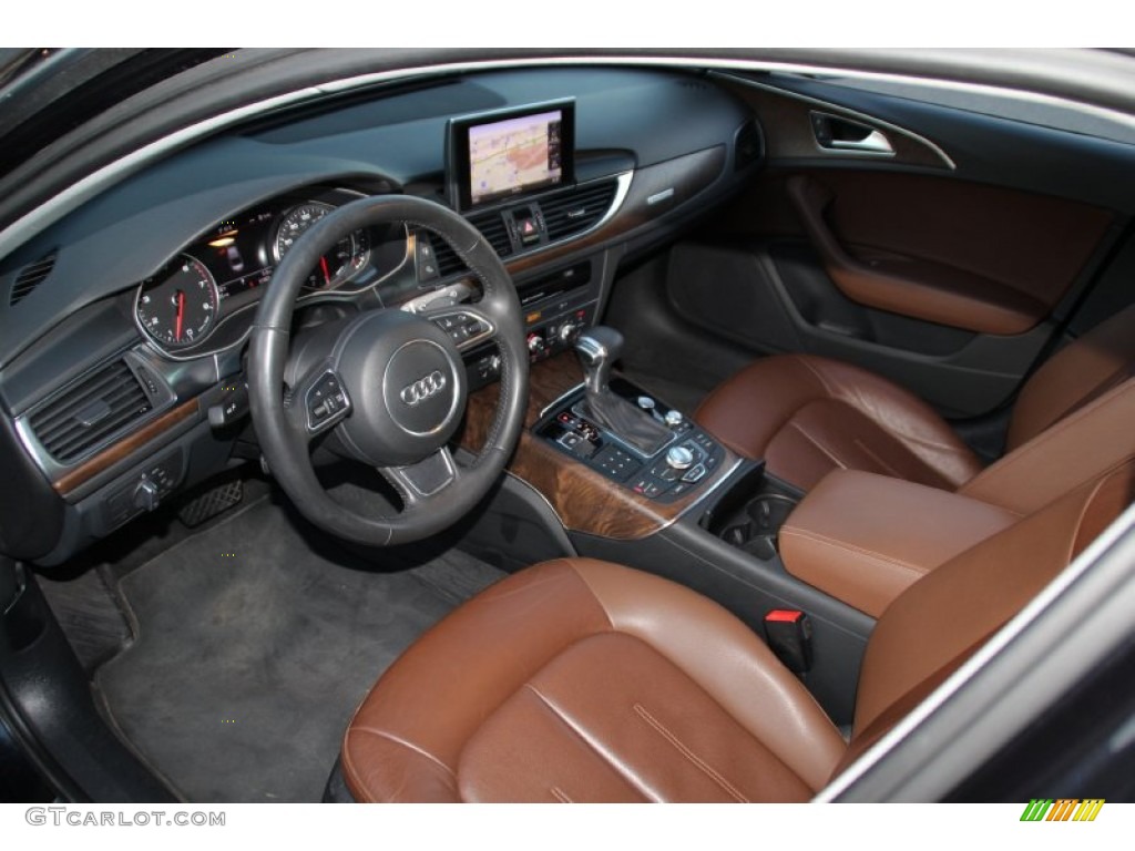 Nougat Brown Interior 2012 Audi A6 3.0T quattro Sedan Photo #100847213