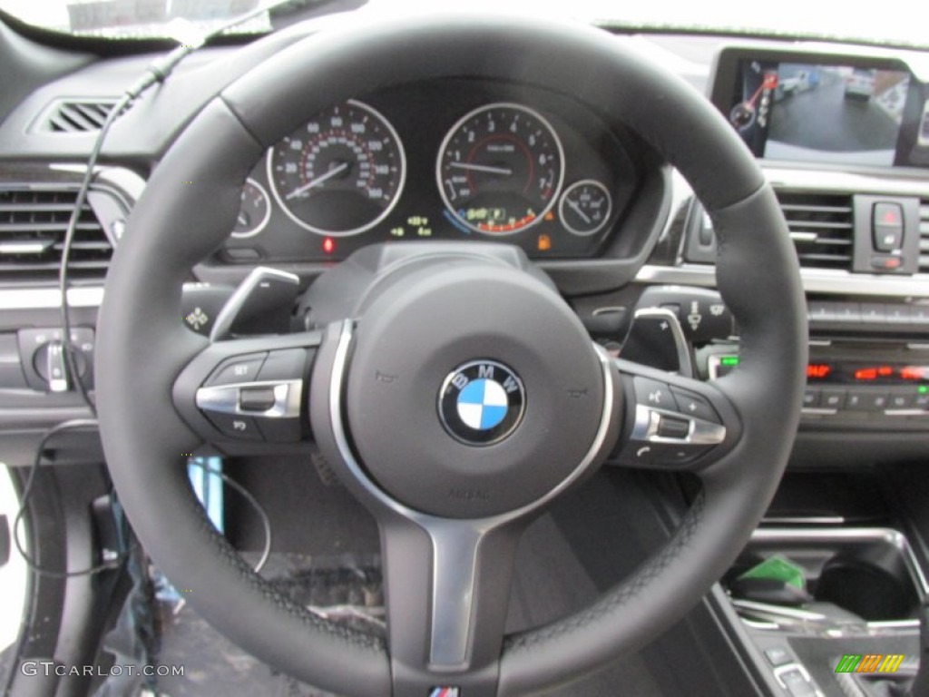 2015 BMW 4 Series 435i xDrive Convertible Venetian Beige Steering Wheel Photo #100851734