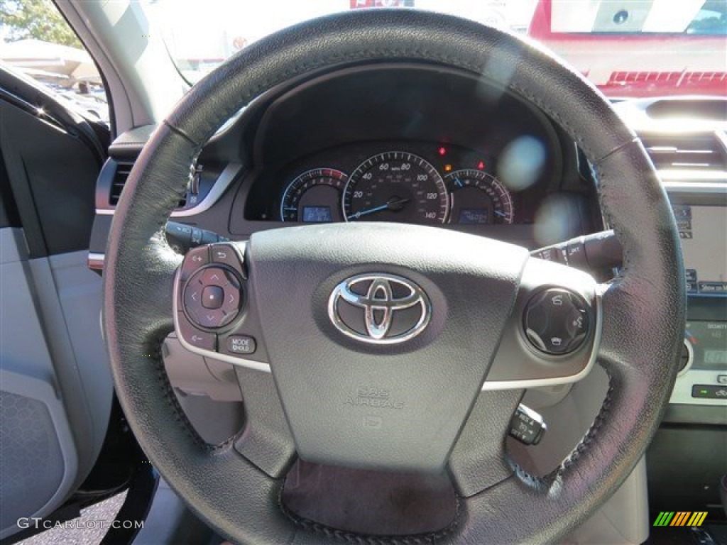 2012 Camry XLE V6 - Attitude Black Metallic / Light Gray photo #17