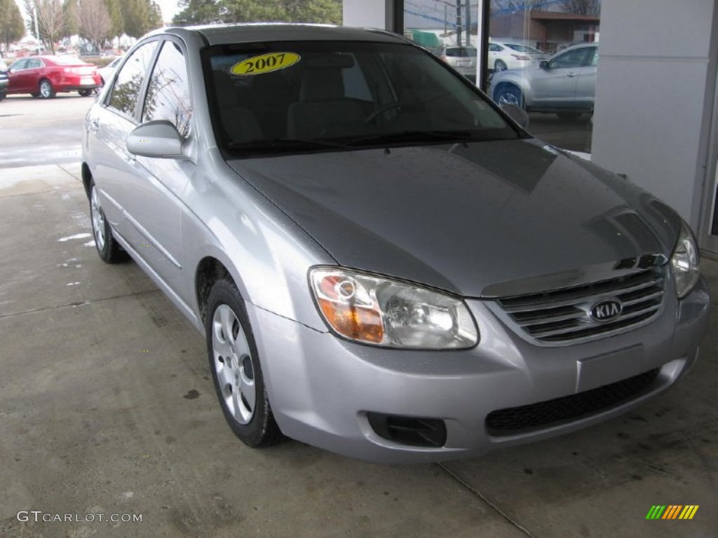 2007 Spectra EX Sedan - Silver / Gray photo #1