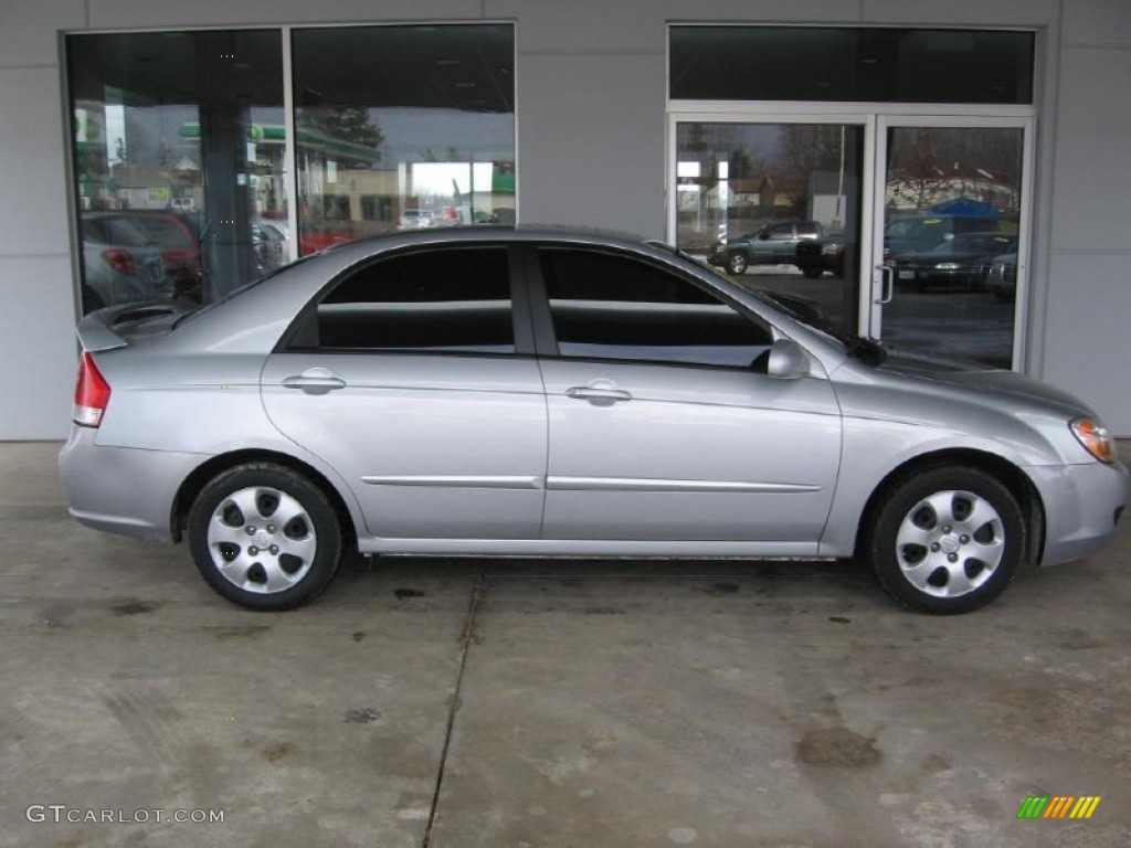 Silver 2007 Kia Spectra EX Sedan Exterior Photo #100854177