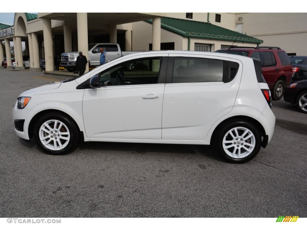 Summit White 2014 Chevrolet Sonic LT Hatchback Exterior Photo #100855013