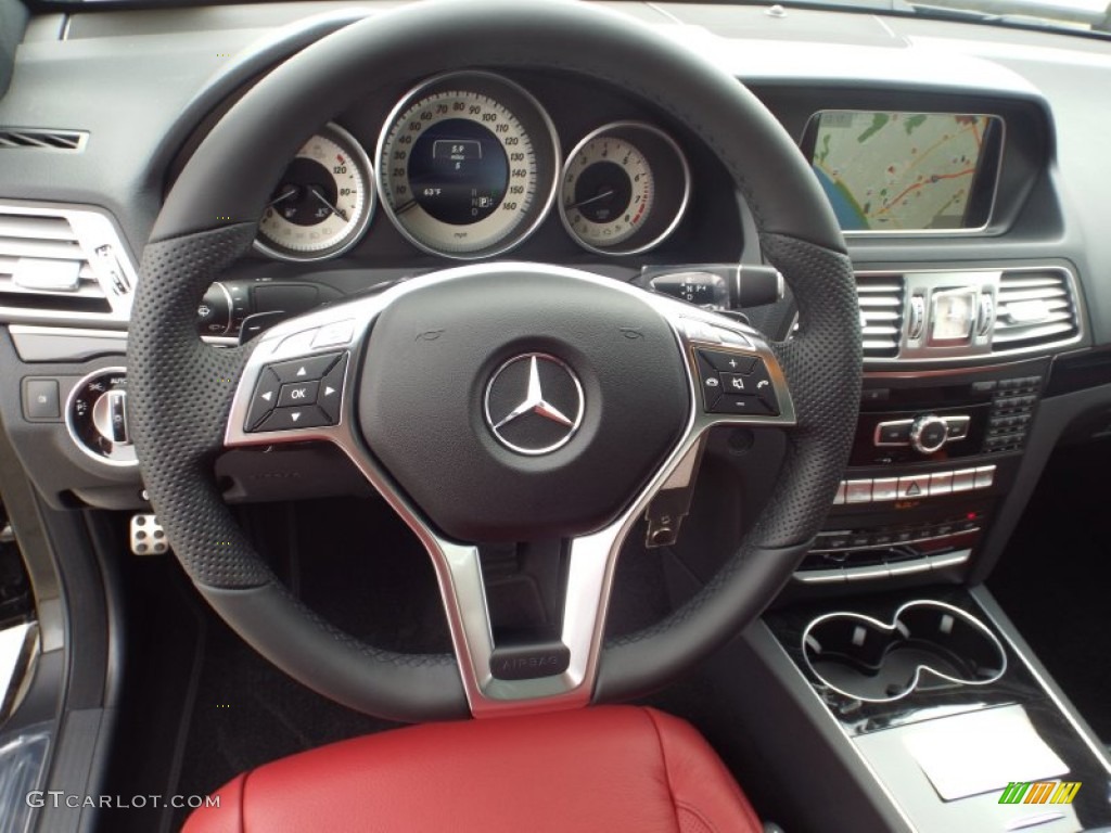 2015 E 400 4Matic Coupe - Black / Red/Black photo #9