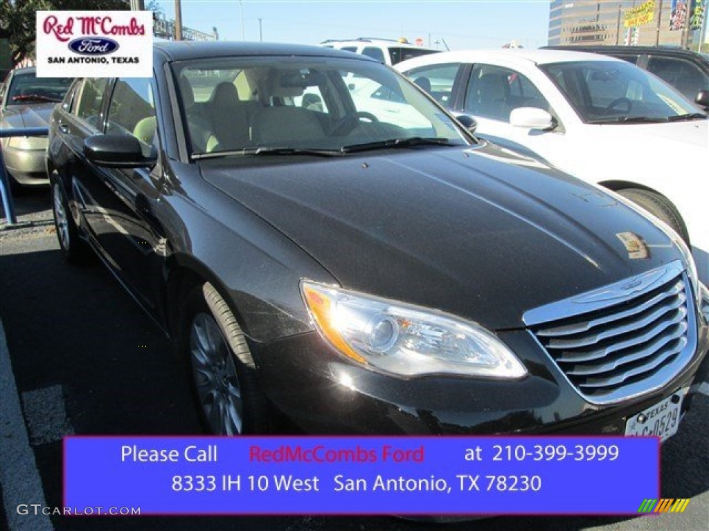 2014 200 LX Sedan - Black Clear Coat / Black/Light Frost Beige photo #1