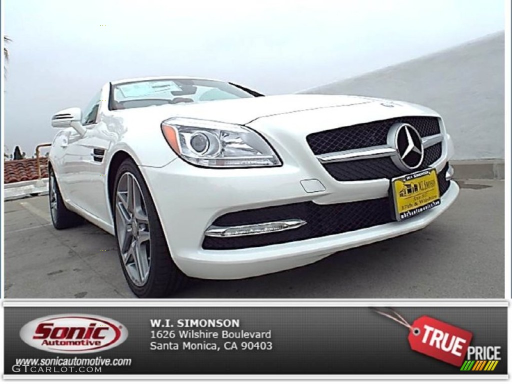 2015 SLK 250 Roadster - Polar White / Bengal Red/Black photo #1