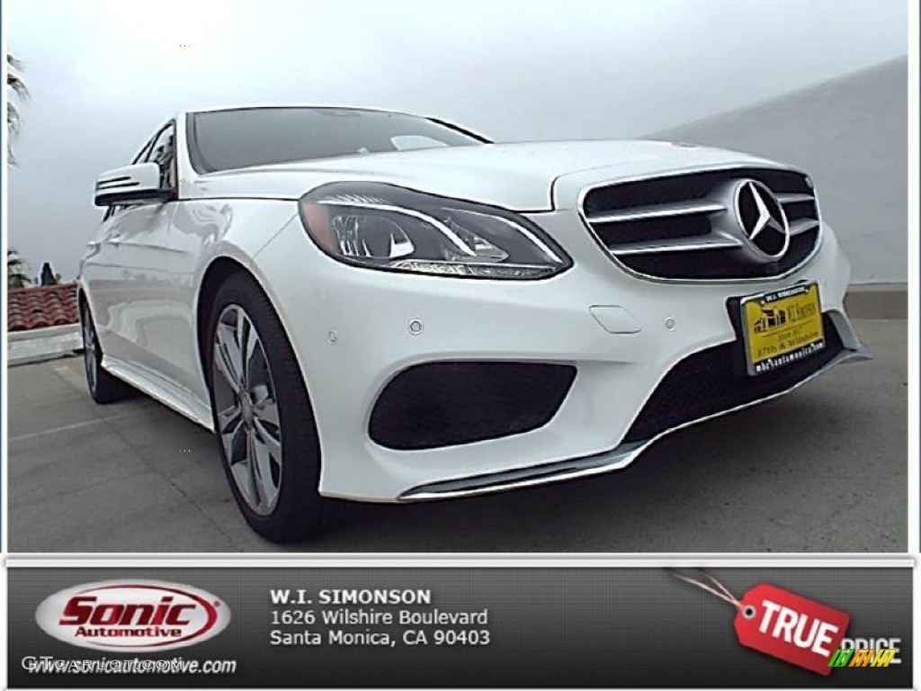 2015 E 350 4Matic Sedan - Polar White / Black photo #1