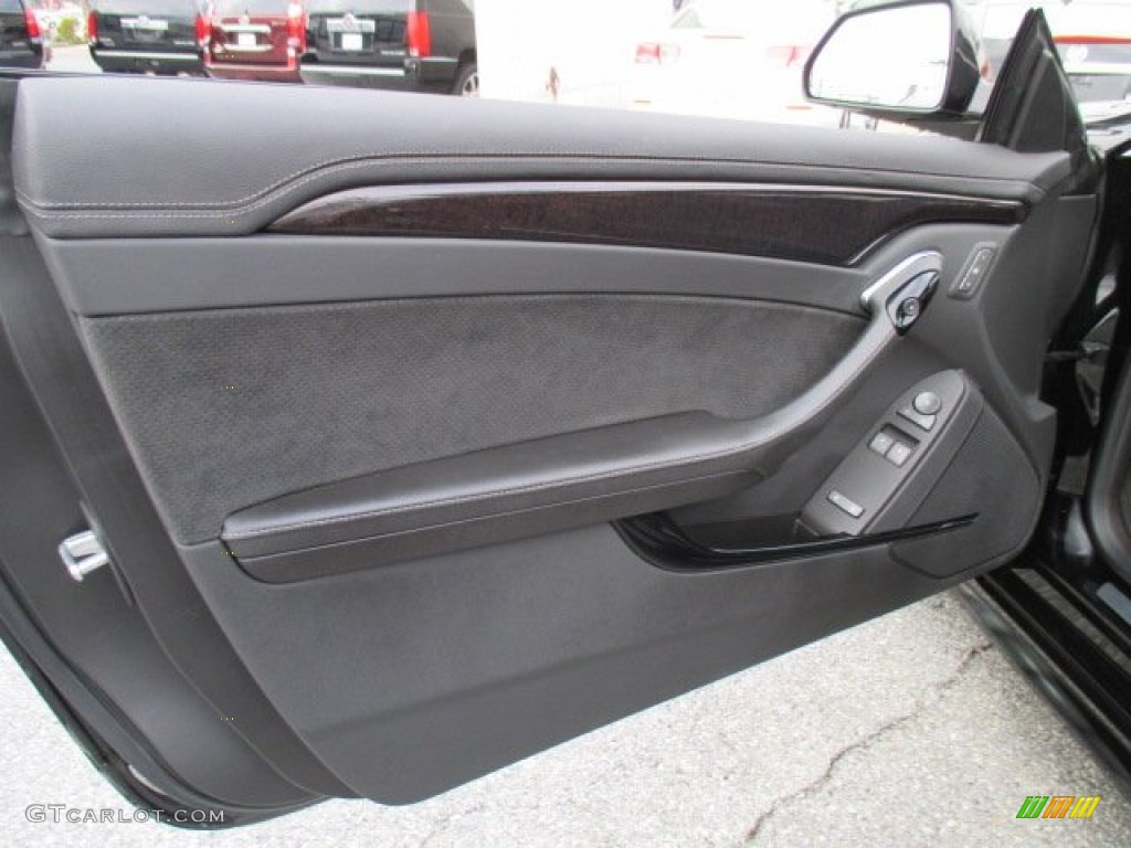 2014 Cadillac CTS -V Coupe Ebony/Ebony Door Panel Photo #100859456