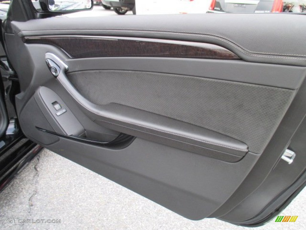 2014 Cadillac CTS -V Coupe Ebony/Ebony Door Panel Photo #100859474