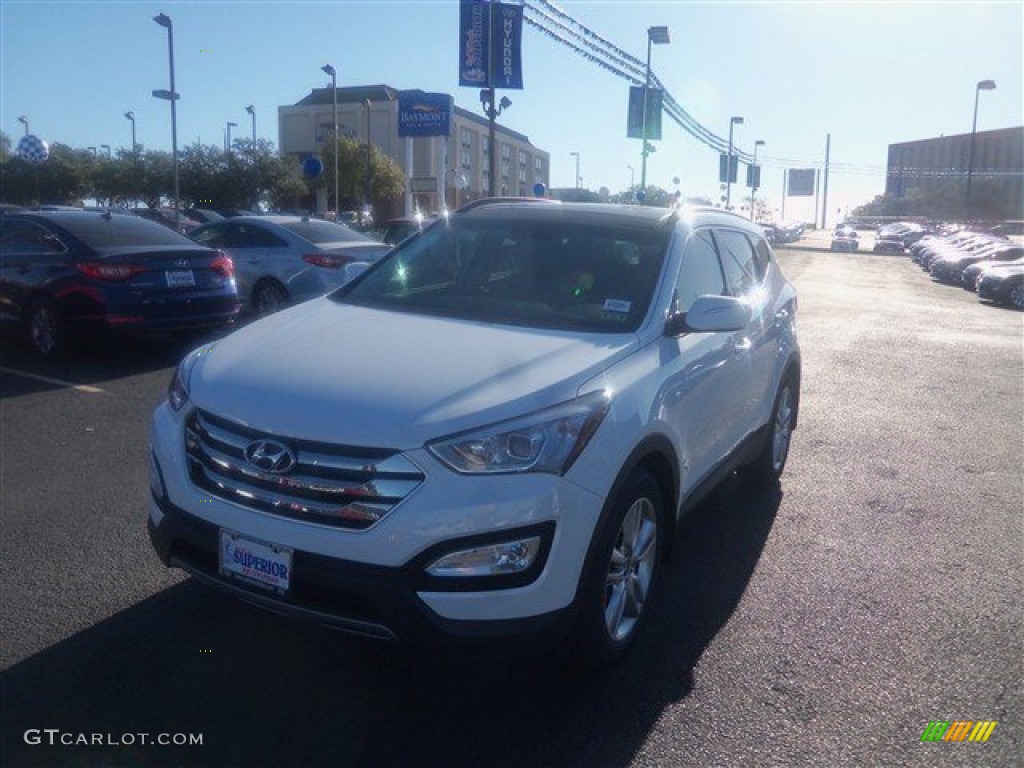 2015 Santa Fe Sport 2.0T - Frost White Pearl / Gray photo #3