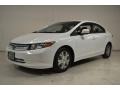 2012 Taffeta White Honda Civic Hybrid-L Sedan  photo #10