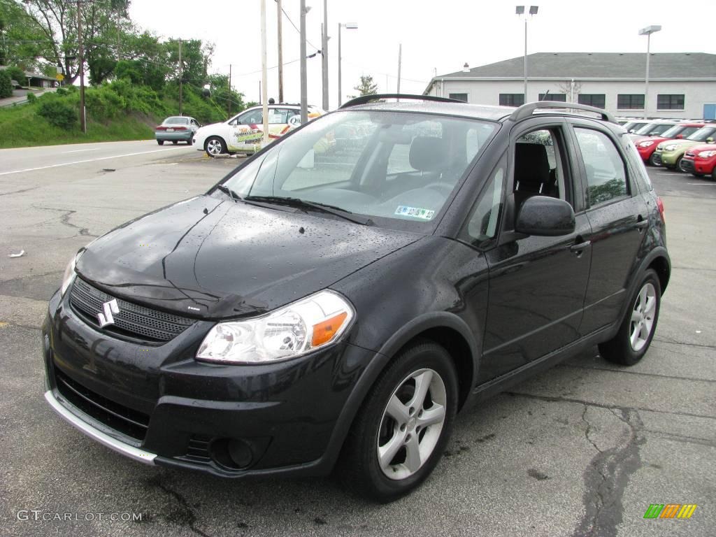 2007 SX4 AWD - Black Onyx Pearl / Black photo #6