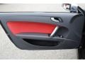 2013 Audi TT Black/Magma Red Interior Door Panel Photo