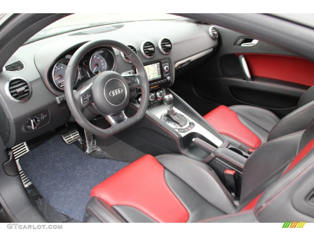Black/Magma Red Interior 2013 Audi TT S 2.0T quattro Coupe Photo #100864004