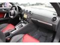 2013 Audi TT Black/Magma Red Interior Dashboard Photo