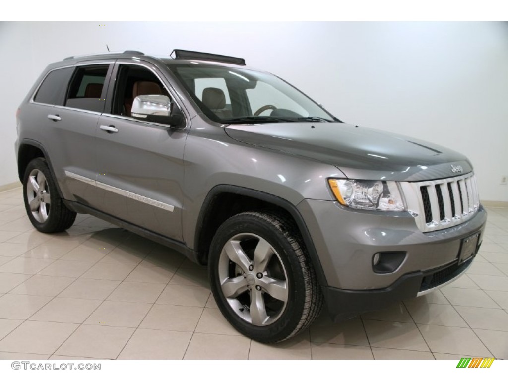2012 Grand Cherokee Overland 4x4 - Mineral Gray Metallic / New Saddle/Black photo #1