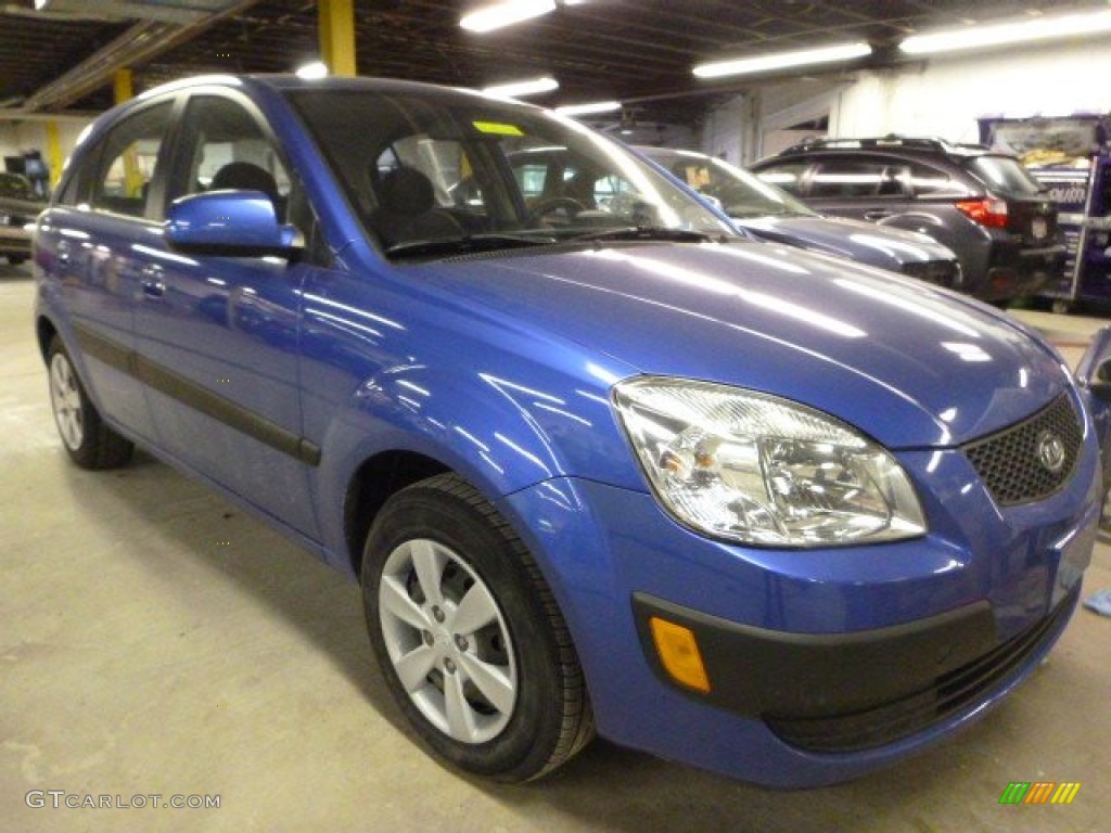 2009 Rio Rio5 LX Hatchback - Sapphire Blue / Gray photo #1