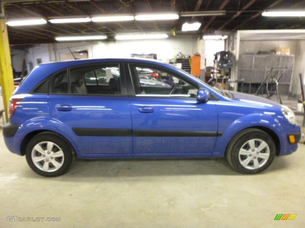 2009 Rio Rio5 LX Hatchback - Sapphire Blue / Gray photo #2