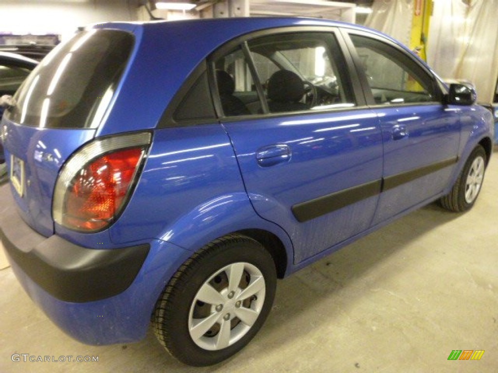 2009 Rio Rio5 LX Hatchback - Sapphire Blue / Gray photo #3