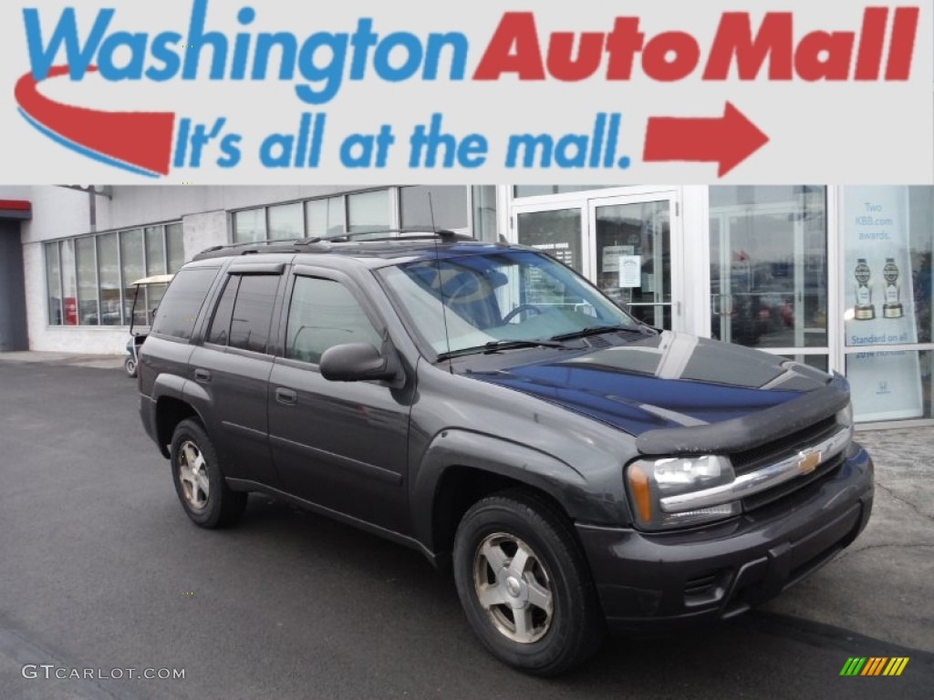 2006 TrailBlazer LS 4x4 - Dark Gray Metallic / Light Gray photo #1