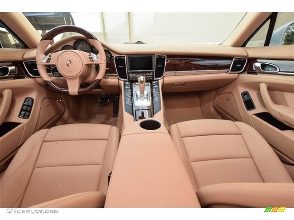 Luxor Beige Interior 2013 Porsche Panamera 4 Platinum Edition Photo #100870658
