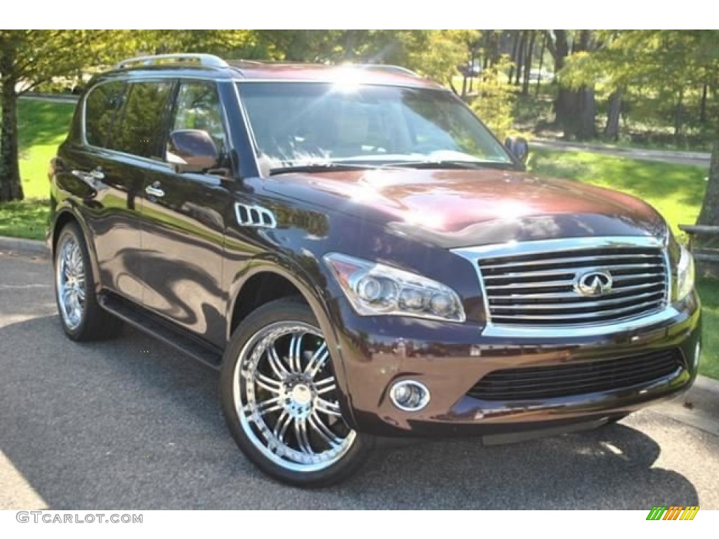 2011 QX 56 4WD - Dark Currant / Wheat photo #1