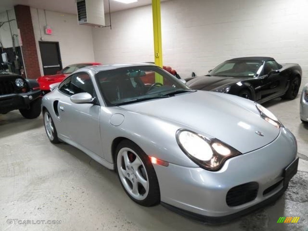 2001 911 Turbo Coupe - Polar Silver Metallic / Black photo #7