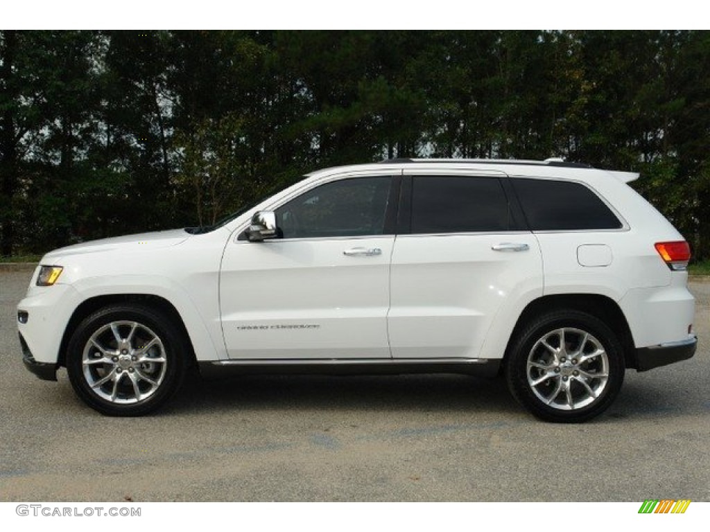 2014 Grand Cherokee Summit 4x4 - Bright White / Summit Grand Canyon Jeep Brown Natura Leather photo #2