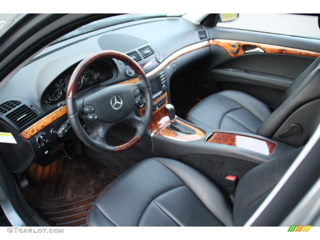 Black Interior 2007 Mercedes-Benz E 350 4Matic Wagon Photo #100875206
