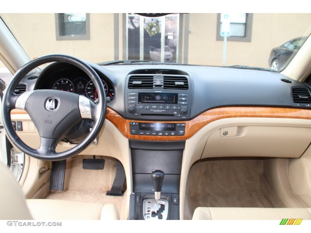 2004 Acura TSX Sedan Parchment Dashboard Photo #100876445