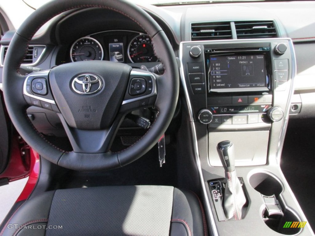2015 Camry XSE - Ruby Flare Pearl / Black photo #24
