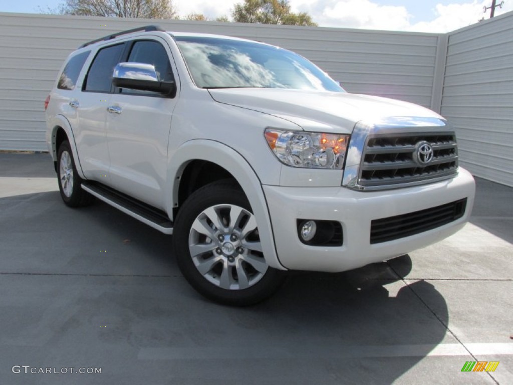 2015 Sequoia Platinum - Blizzard Pearl / Red Rock photo #1