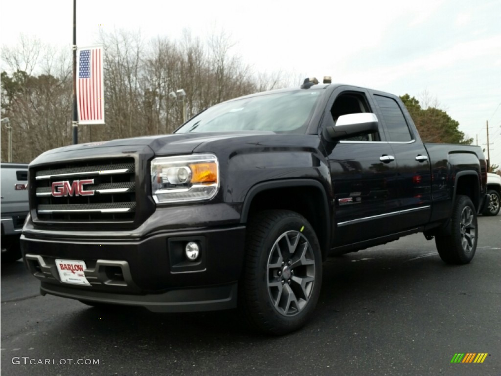 2015 Sierra 1500 SLE Double Cab 4x4 - Iridium Metallic / Jet Black photo #1