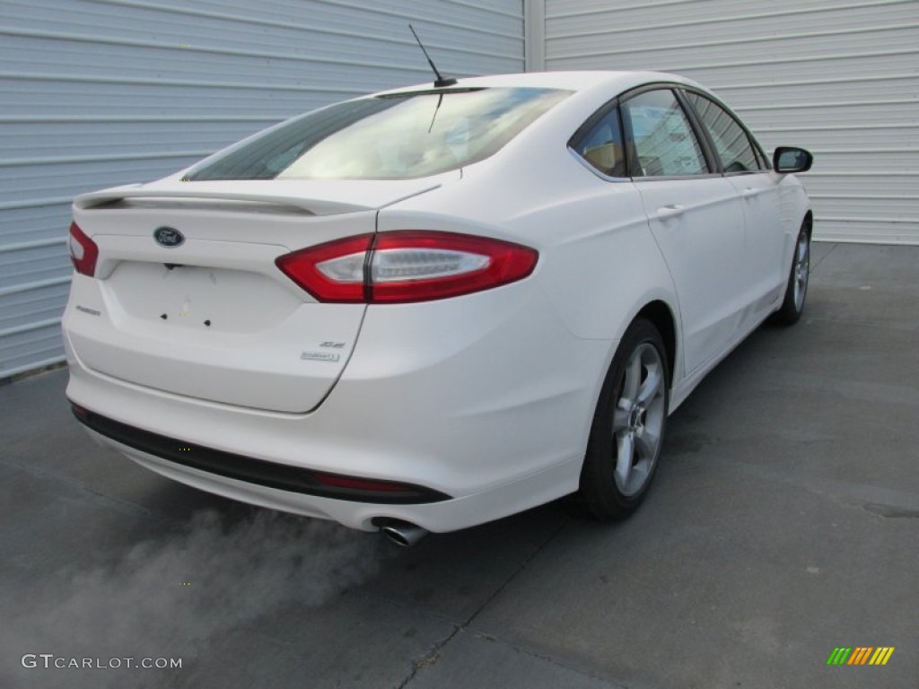 2015 Fusion SE - White Platinum Metallic / Charcoal Black photo #4