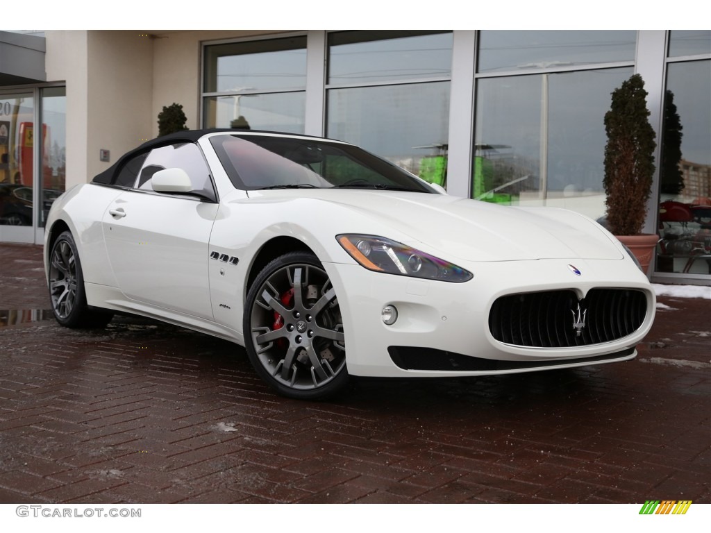 Bianco Eldorado (White) 2014 Maserati GranTurismo Convertible GranCabrio Exterior Photo #100882865
