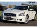 Pearl White 2013 Nissan Maxima 3.5 S