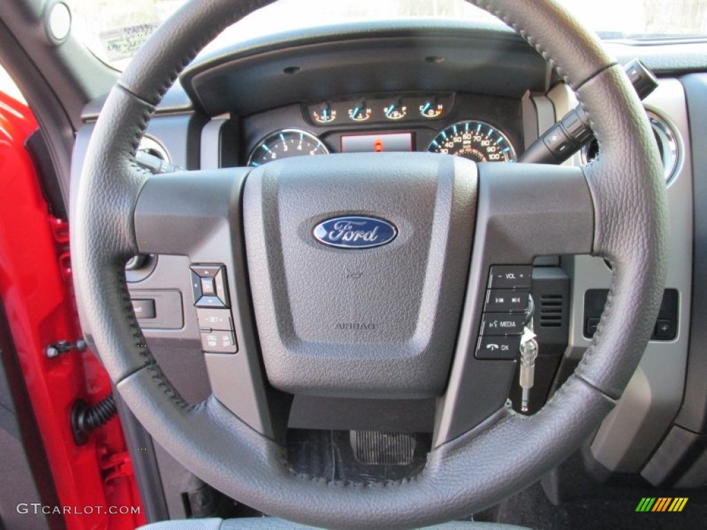 2014 F150 XLT SuperCrew 4x4 - Race Red / Steel Grey photo #34