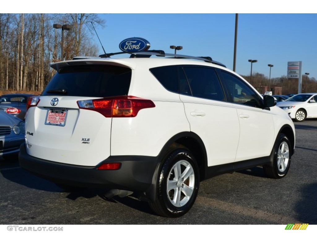 2013 RAV4 XLE AWD - Super White / Ash photo #3