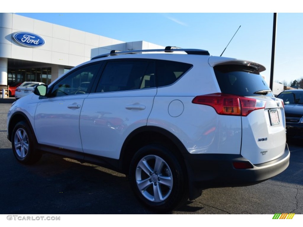 2013 RAV4 XLE AWD - Super White / Ash photo #5