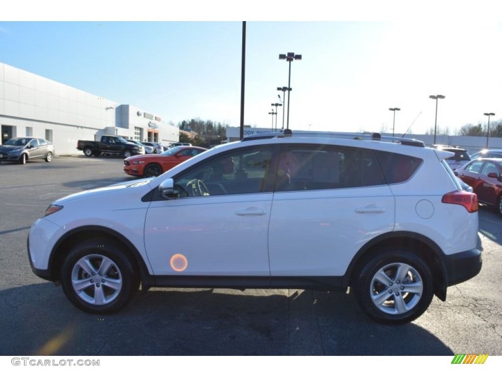 2013 RAV4 XLE AWD - Super White / Ash photo #6